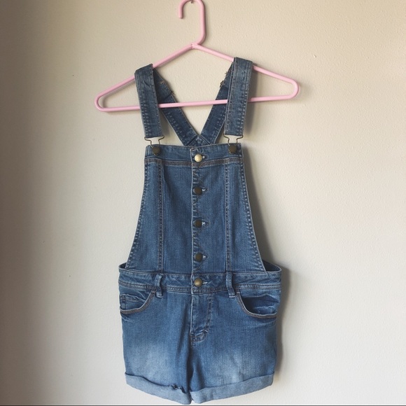 Denim - Denim Overalls (Shorts)